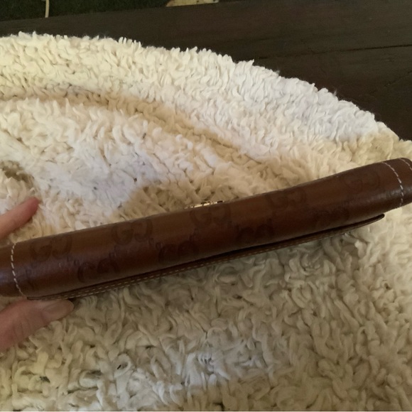 Authentic Gucci Brown Guccissima Leather Hysteria Long Monogram Wallet - Picture 11 of 15